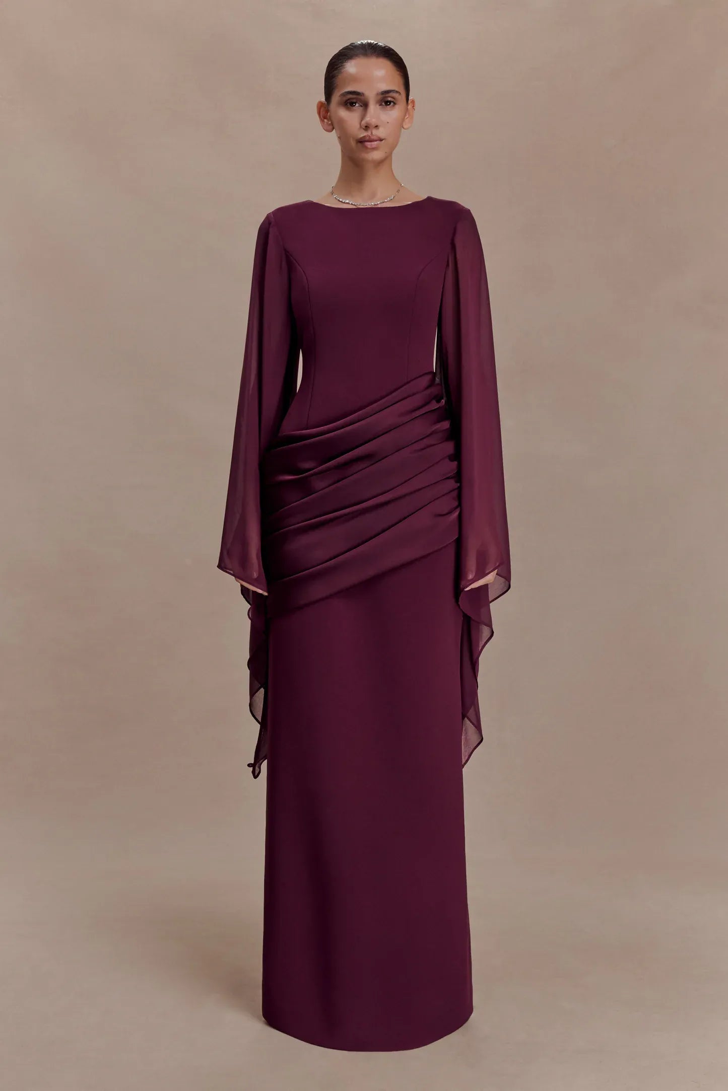 Draped Cape Dress