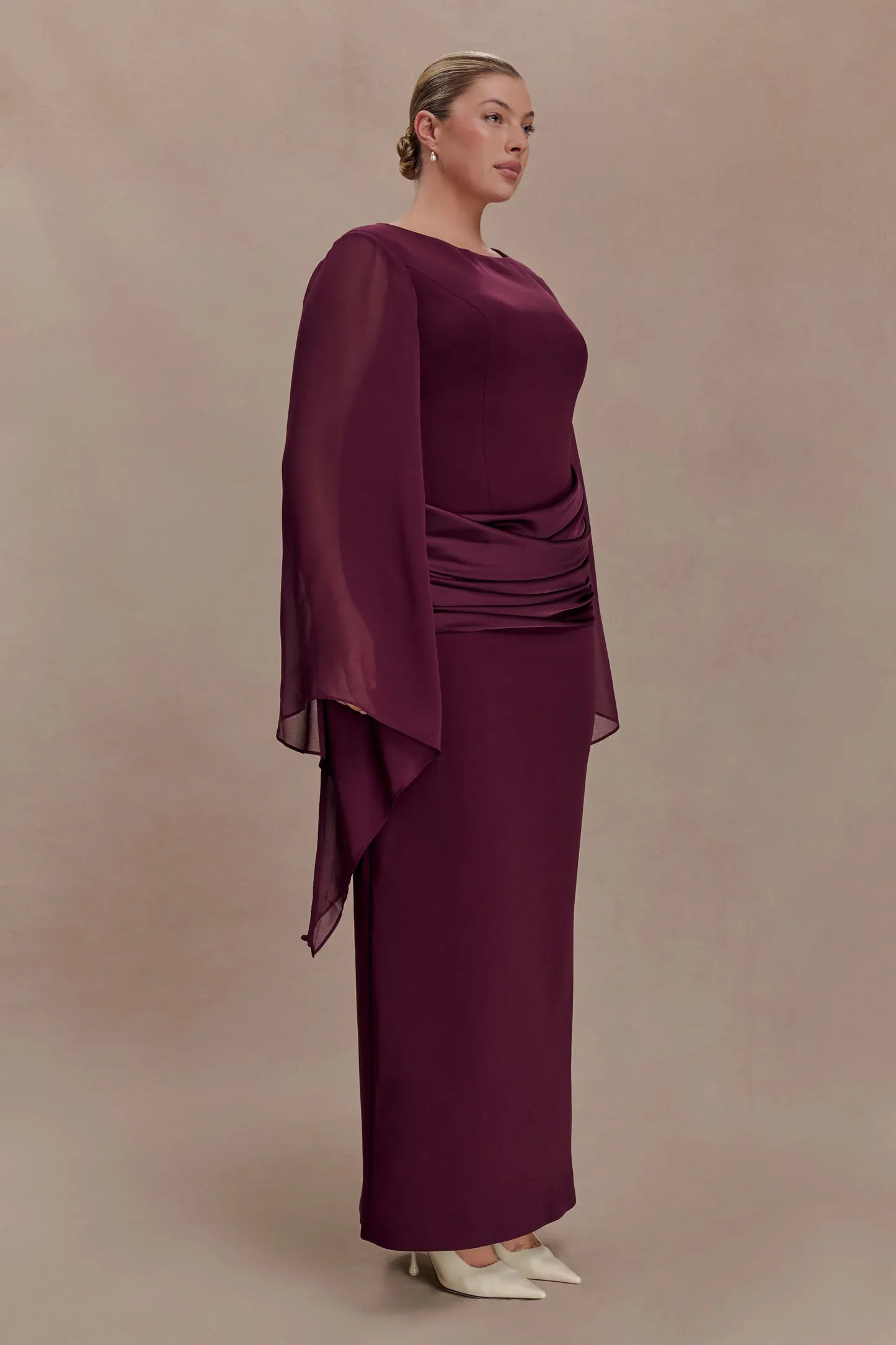 Draped Cape Dress