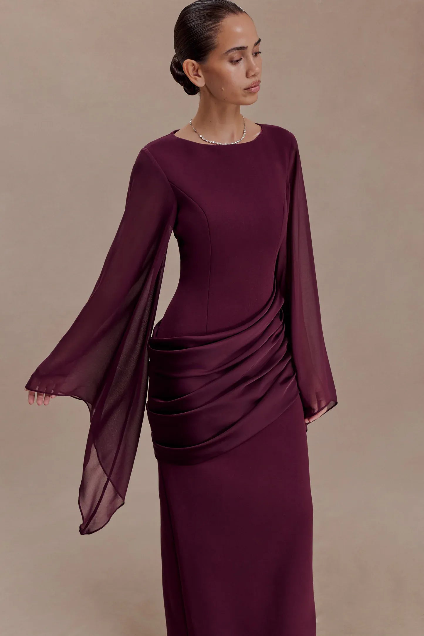 Draped Cape Dress