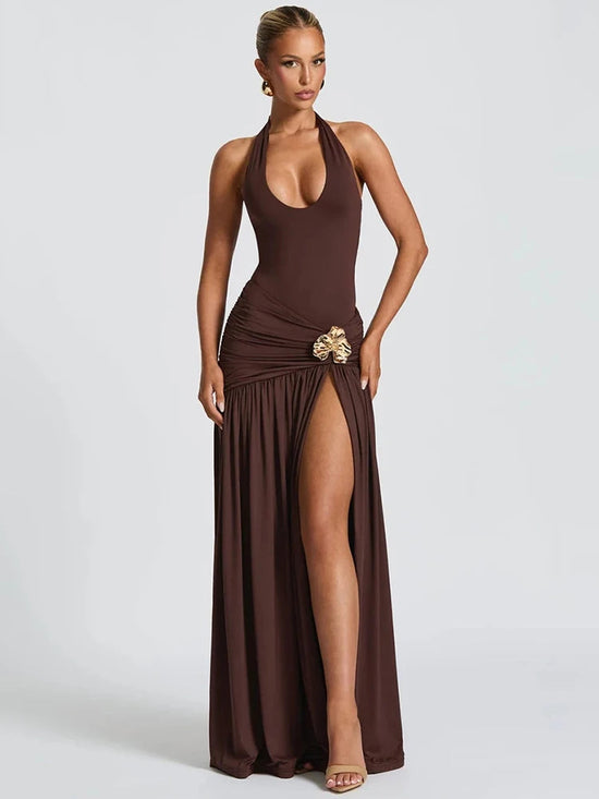 Drapiertes Maxikleid