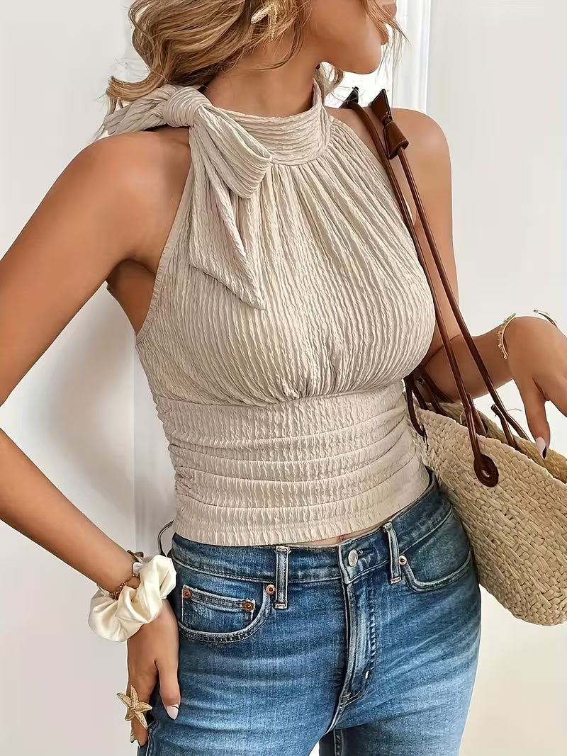 Textured Halter Top