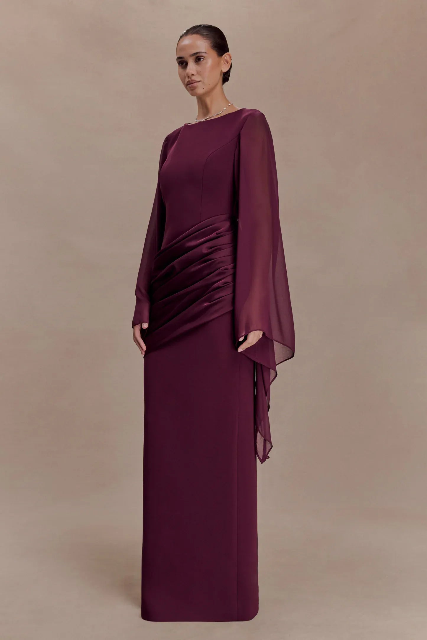 Draped Cape Dress