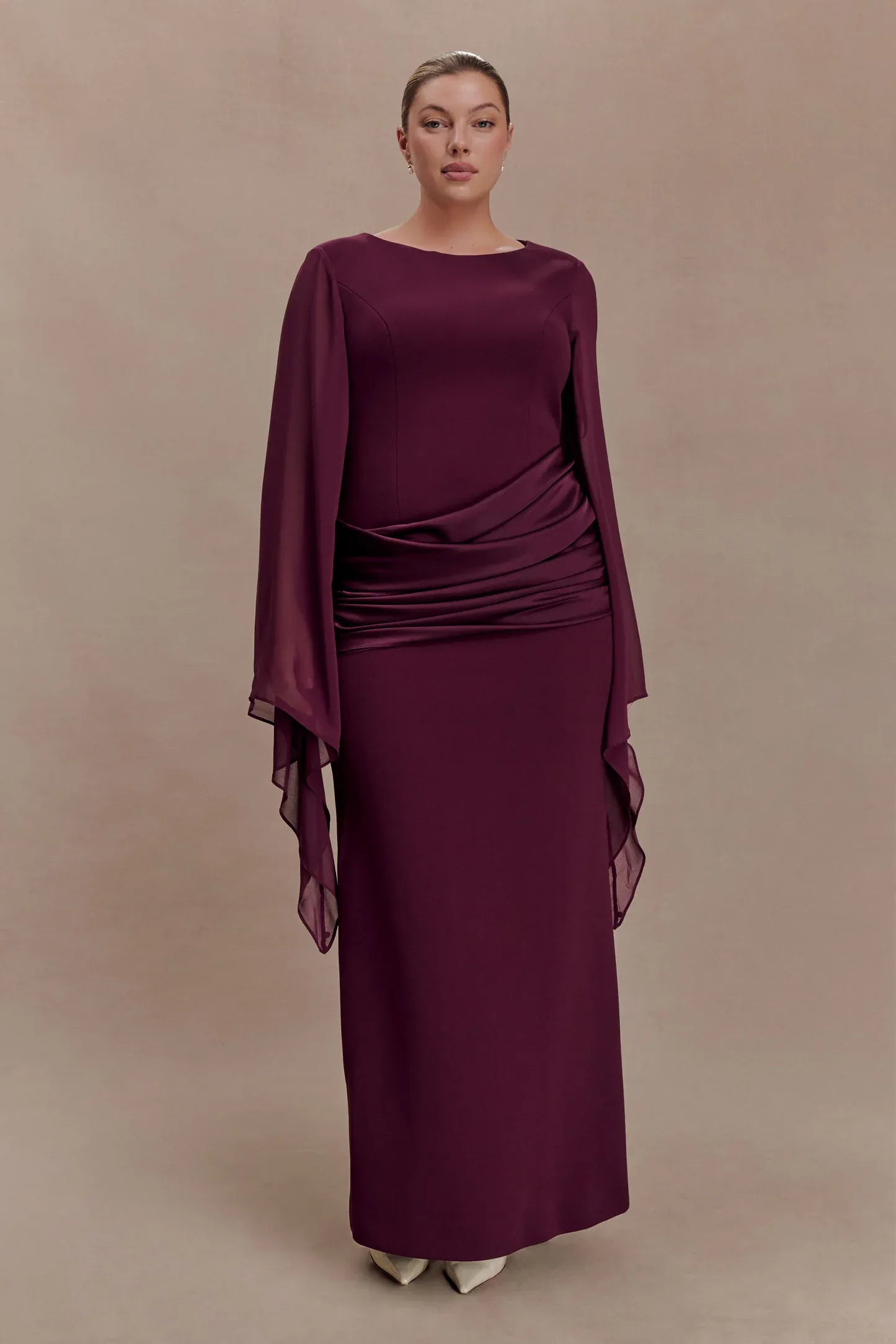 Draped Cape Dress