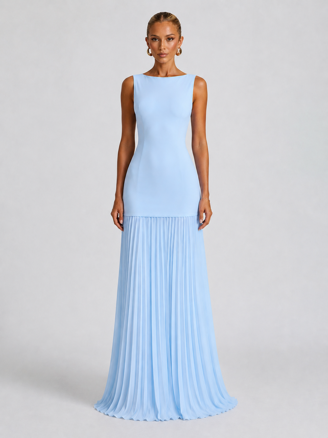 Pleated Elegance Maxi Dress