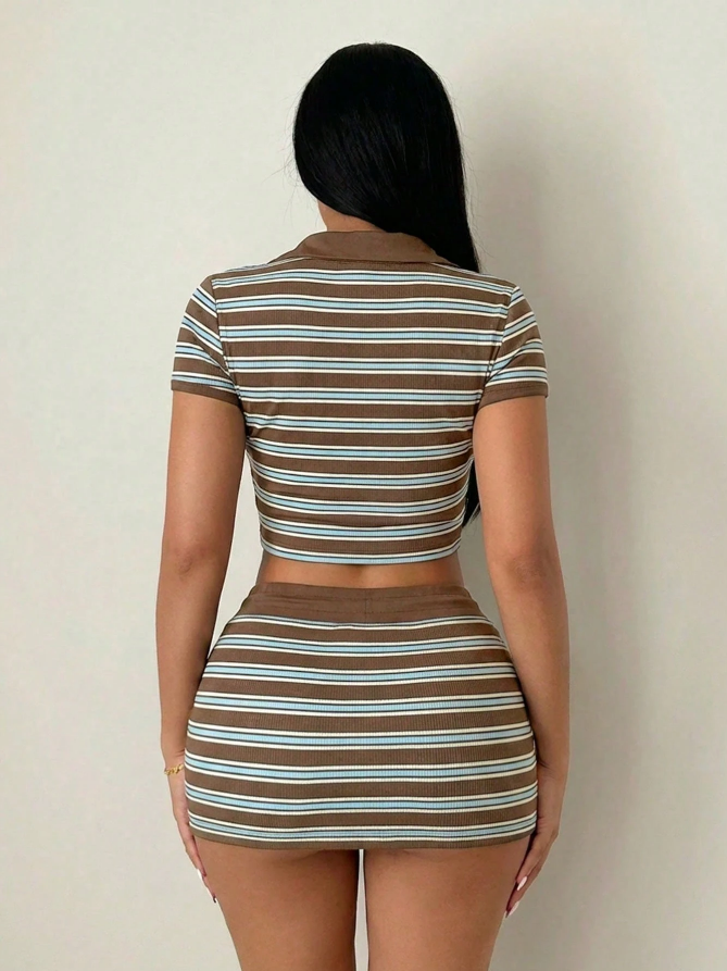Ribbed Striped Set