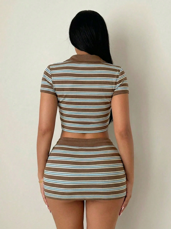 Ribbed Striped Set