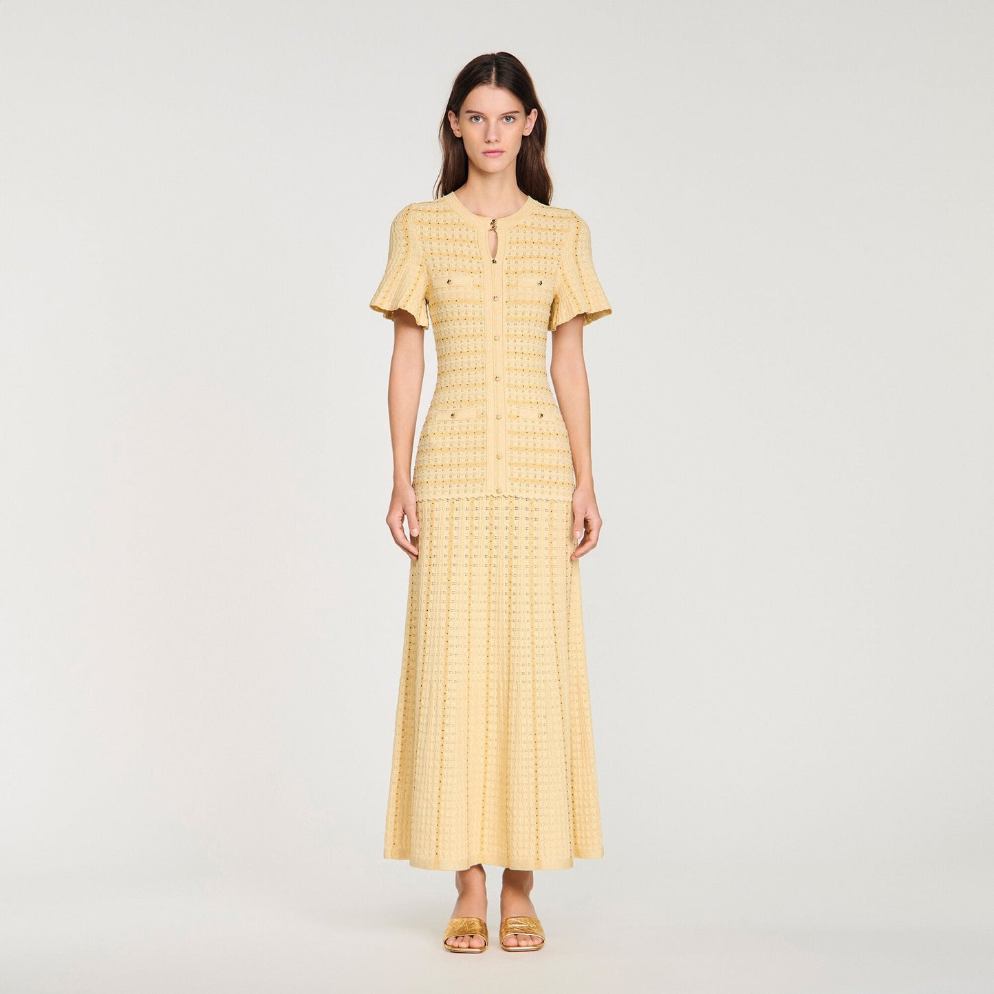 Robe Maxi en Dentelle Éthérée