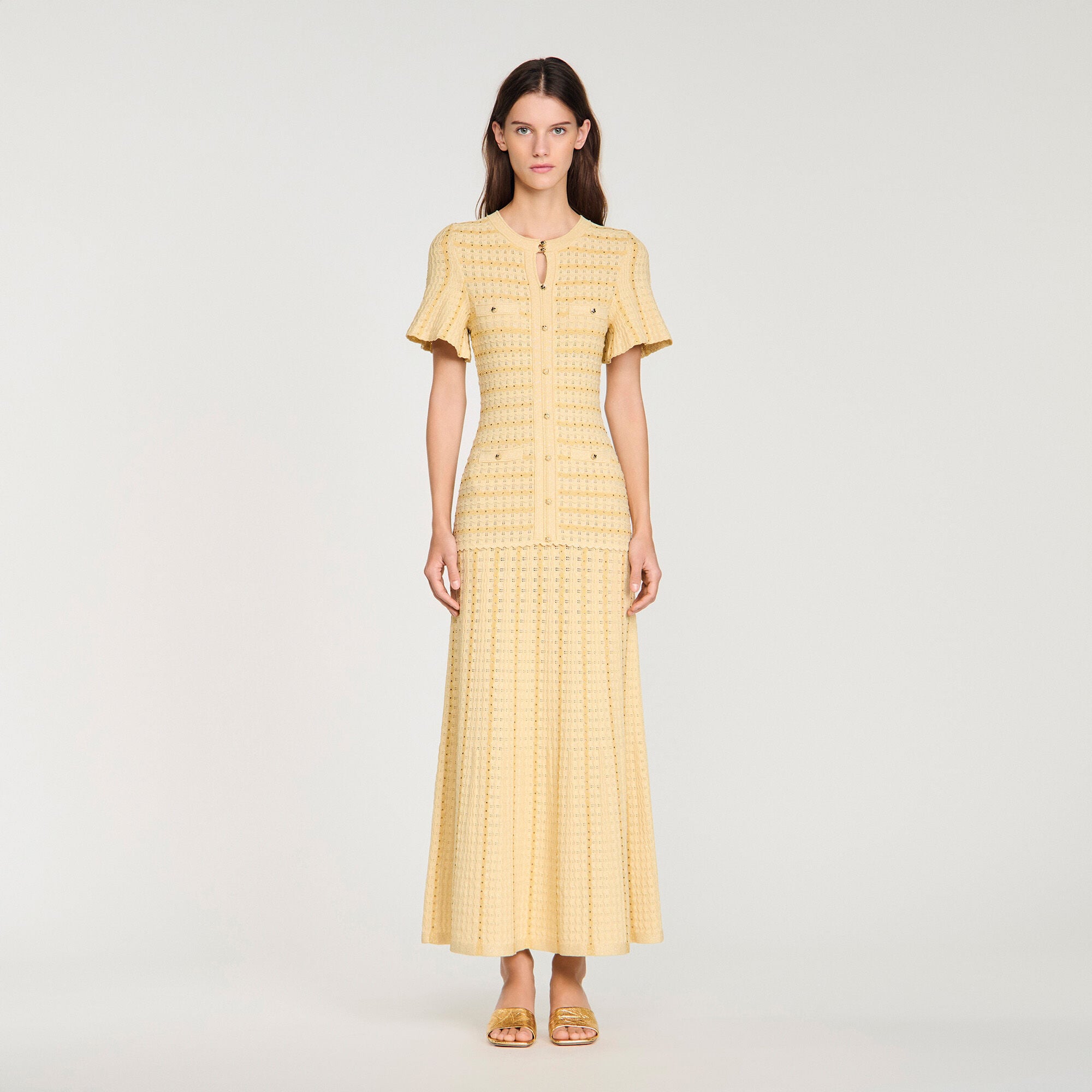 Robe Maxi en Dentelle Éthérée