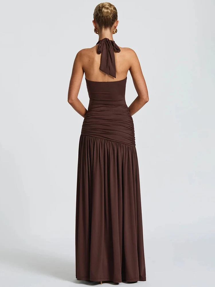 Drapiertes Maxikleid