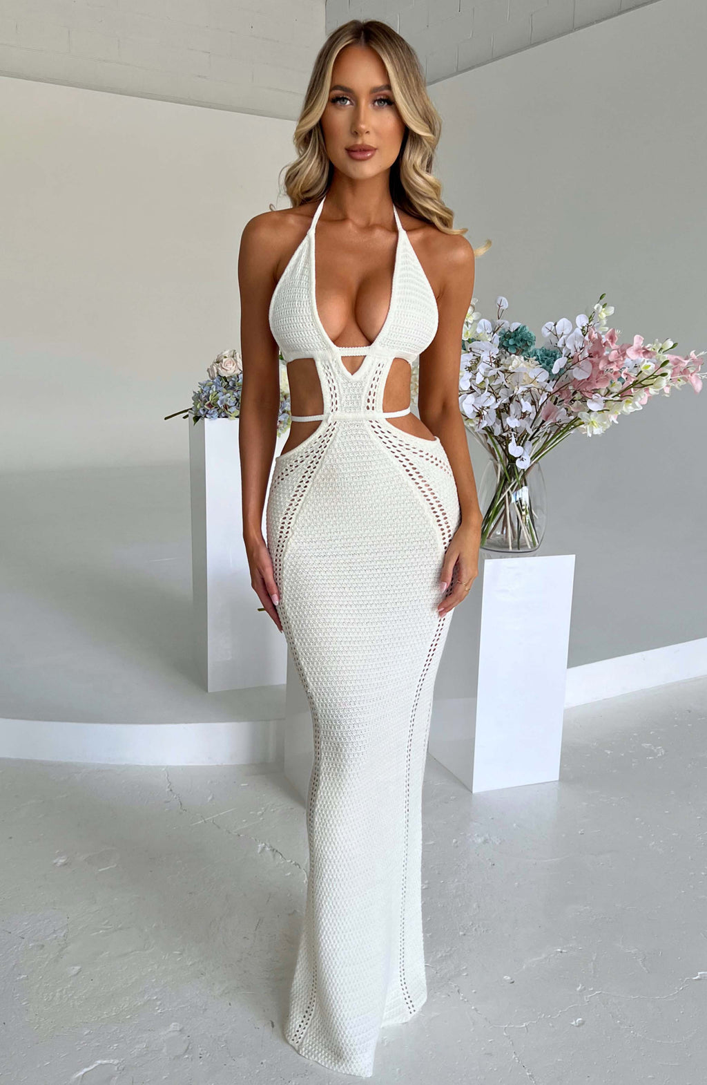 Elegantes Maxi-Kleid mit Rückenausschnitt