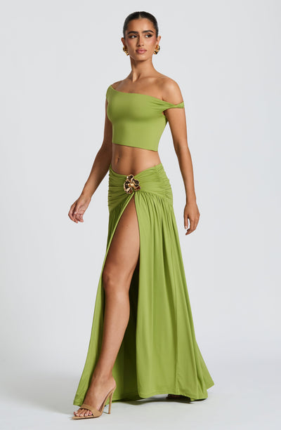 Off-Shoulder Drapierter Zweiteiler