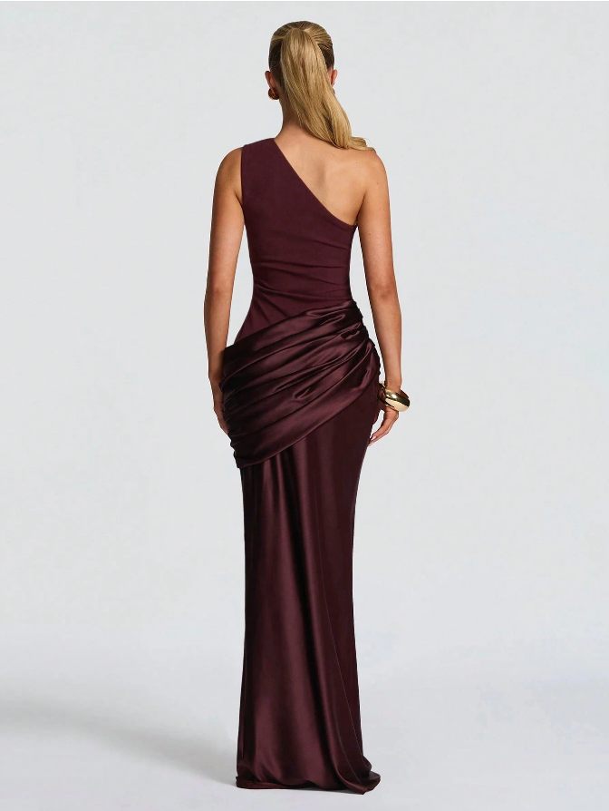 Satin-Maxikleid