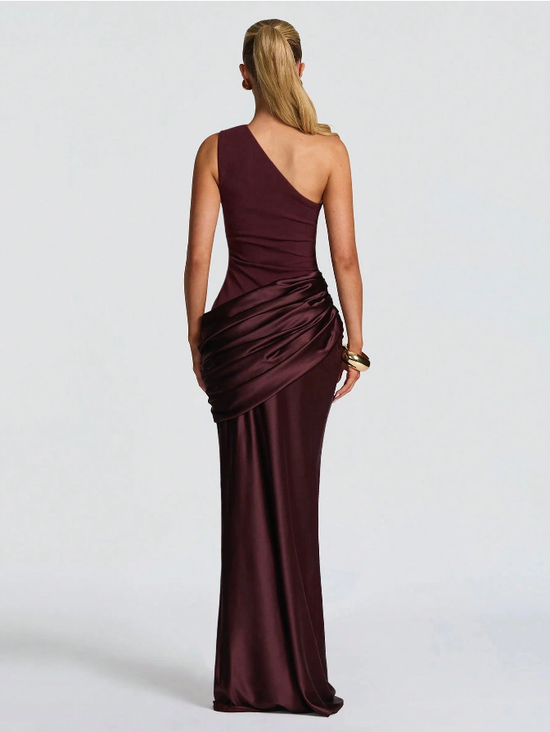 Satin-Maxikleid