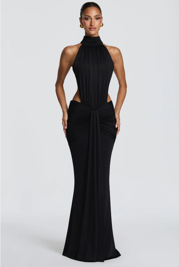 Robe Longue Drapée Éthérée