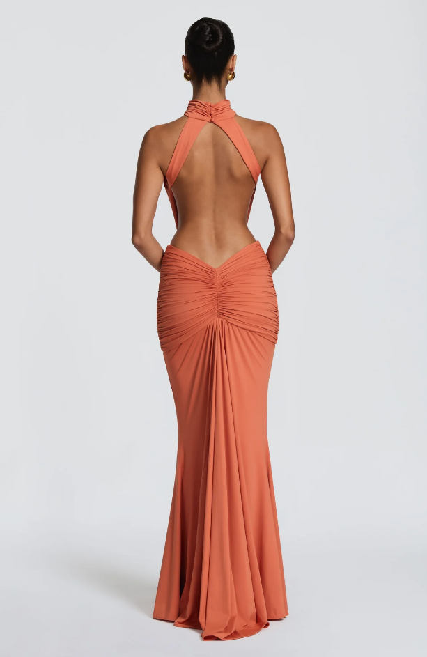 Robe Longue Drapée Éthérée