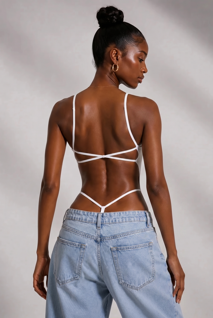 Sleek Open-Back Bodysuit