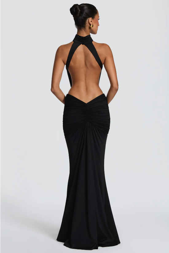 Robe Longue Drapée Éthérée