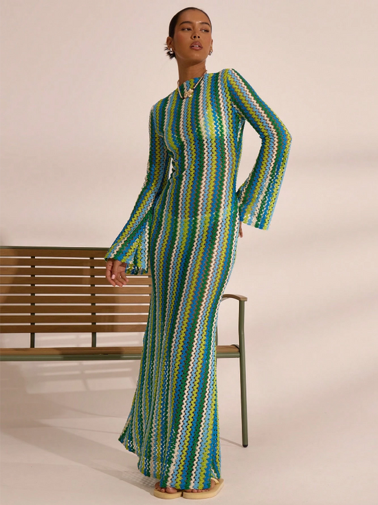 Das Wave Maxikleid