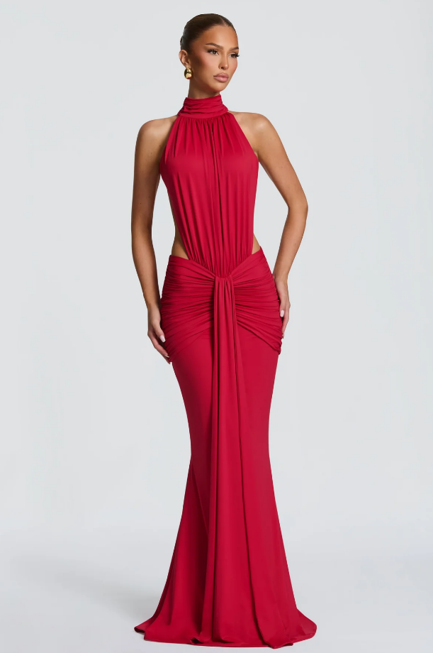 Robe Longue Drapée Éthérée