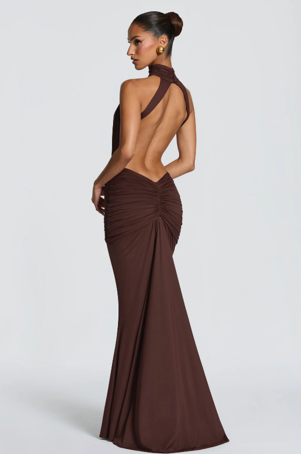 Robe Longue Drapée Éthérée