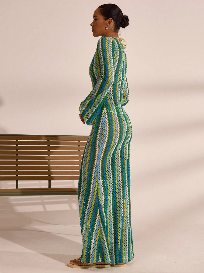 Das Wave Maxikleid