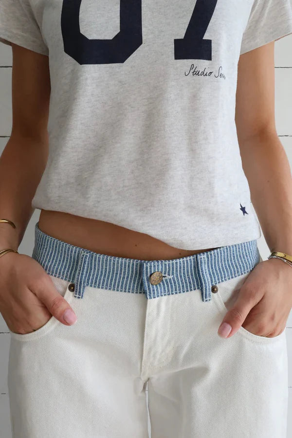 White Wide-Leg Jeans
