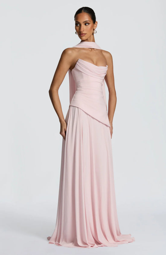 Maxikleid mit Drapierung